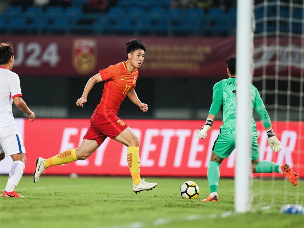 【友谊赛】彭啸中柱刘浩帆建功 U22国足力克韩国1-0